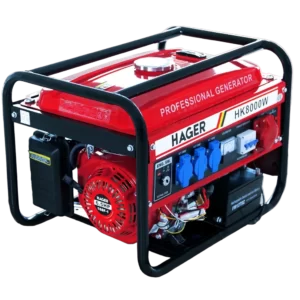 Бензиновий генератор Hager HK8000W, 2 kW, з електрозапуском, аварійний генератор 